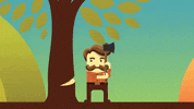 tree birds GIF by Qubitz Studio