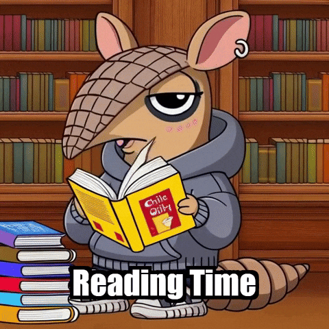 Books Armadillo GIF by Chillo Dillo
