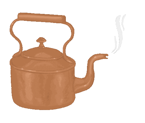 Steaming Tea Time Sticker