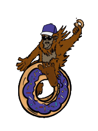 Donut Bigfoot Sticker by Pikes Peak