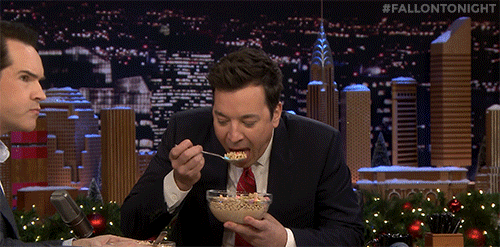 jimmy fallon cereal GIF by The Tonight Show Starring Jimmy Fallon