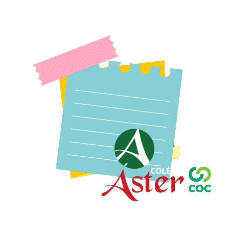 AsterCOC giphyupload logo notes colegio Sticker