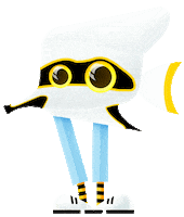 nimurad cartoon fish blink gentleman Sticker
