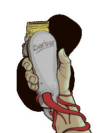 Barber Haircut Sticker by mografic