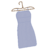 shopdayze fashion blue viola hanger Sticker