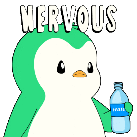 Scared Penguin Sticker by Abster