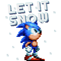 Let It Snow Christmas Sticker by Sonic the Hedgehog