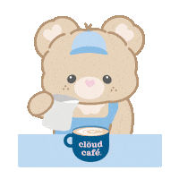 CloudCafe coffee bear cloud cafe Sticker