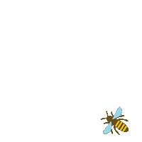 Typography Bee Sticker