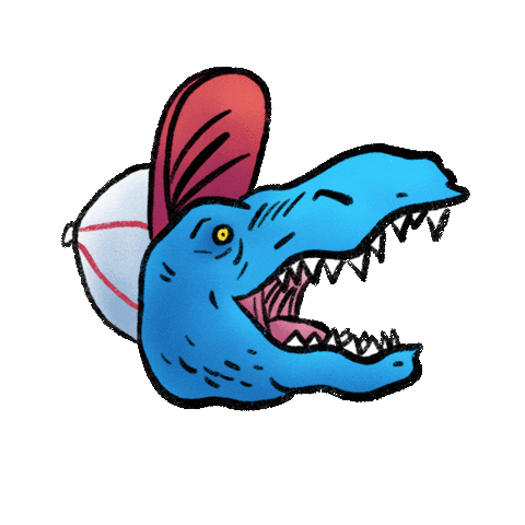 thatscotttaylor blue hat dinosaur taylor Sticker