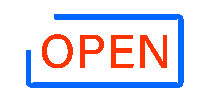Open Sticker by Dive Bar & Grill
