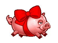 DoubleUCasino red spin pig lucky Sticker