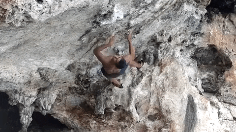 rock climbing GIF