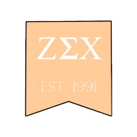 ZetaSigmaChi black peach uni radiant Sticker