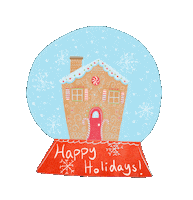 Gingerbread House Christmas Sticker