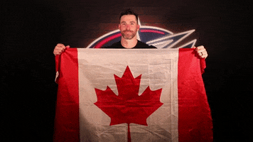 Canadian Flag GIF by Columbus Blue Jackets