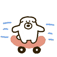 Dog Skate Sticker by takadabear