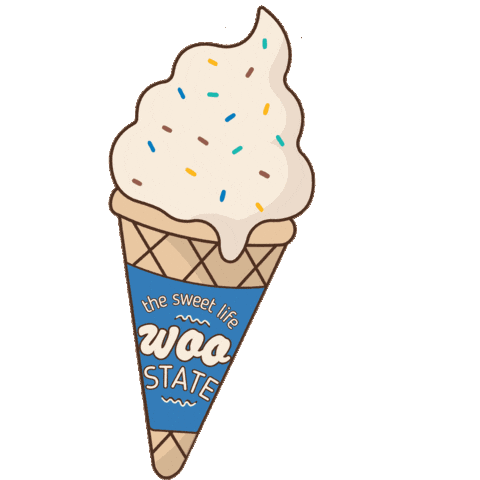 Ice Cream Wsu Sticker by Worcester State University