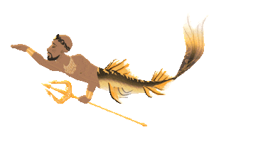 Lux Trident Sticker by Mermaid_Lux