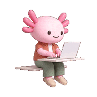 Pink Working Sticker by Hello Axel