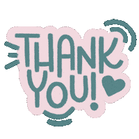 Heart Thank You Sticker