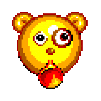 Bear Pixel Art Sticker by ProfessorLightWAV