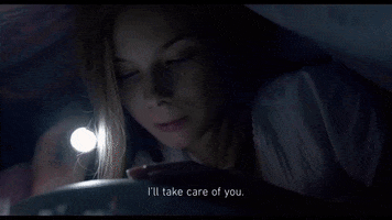 ScribeMag girl movie horror egg GIF