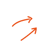 Arrow Orange Sticker by Podcast ohne Kohle