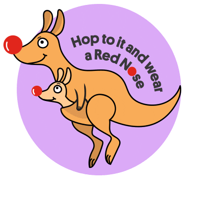Red Nose Day Hop Sticker by Red Nose Australia