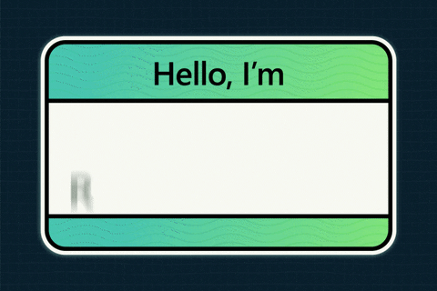 Name Hello GIF by Microsoft Cloud