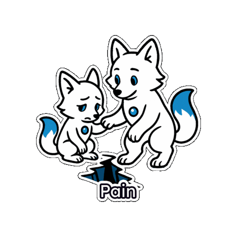 Sad Wolf Sticker