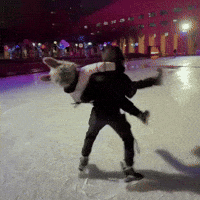 Ice Skating Biker GIF