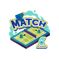PetronasMY sports match bam court Sticker