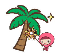 Palm Tree Sparkle Sticker by The Chariot Agency
