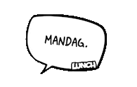 Strandforlag lunch snakkeboble lunchstriper lunchboble Sticker