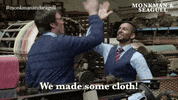 Label1TV yes fashion celebrate high five GIF