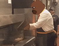 French Fries Bear GIF by Bobo Memes