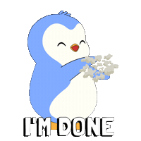 Mission Accomplished Success Sticker by Pudgy Penguins