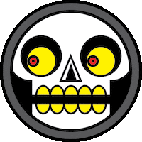 Telletec skull watching aztec Sticker