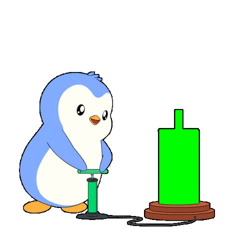 To The Moon Crypto Sticker by Pudgy Penguins