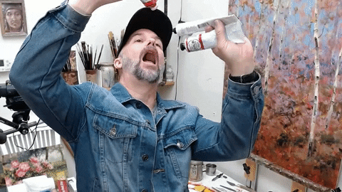 masteroilpainting giphygifmaker dont eat paint GIF