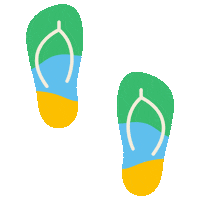 RCN_Vakantieparken strand vakantie zee slipper Sticker