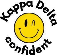KappaDeltaAlbionCollege wink confident smiley face sorority Sticker