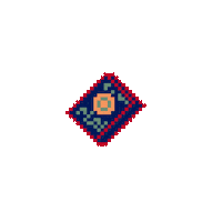Chakriyu pixel fire magic pixel art Sticker