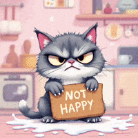 goodvibewishes angry cat grumpy cat sad cat mad cat GIF