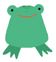 bwaygood_art frog froggie happy frog bwaygood Sticker