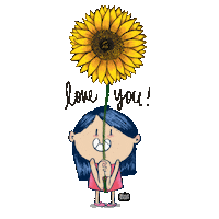 In Love Flower Sticker by Alicia Souza