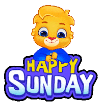 Happy Sunday Summer Sticker by Lucas and Friends by RV AppStudios