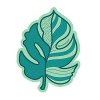 minnidip monstera palmleaf minnidip Sticker