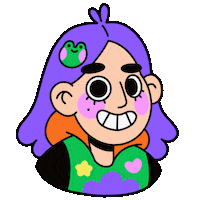 Girl Blink Sticker